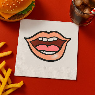 Serviette En Papier Bouche ouverte
