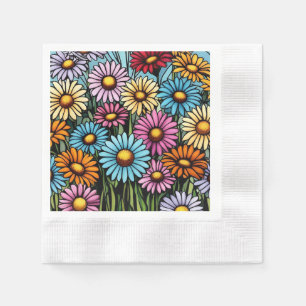 Serviette En Papier Bouches vibrantes de Bohême - Revêtement de verre