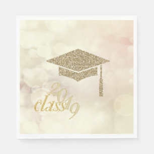 Serviette En Papier Bouchon d'obtention du diplôme de Parties scintill