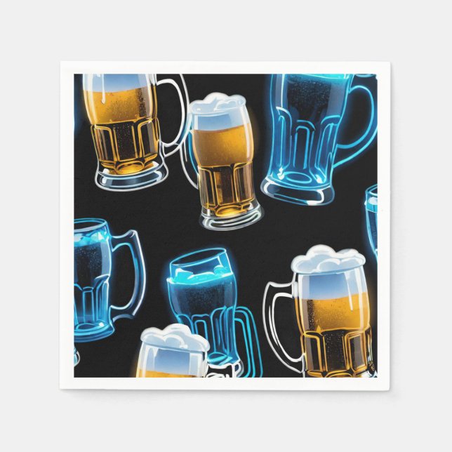 Serviette En Papier Bouchons de bière en verre (Devant)