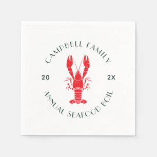 Serviette En Papier Bouillabaisse de homard Réunion de famille Barbecu