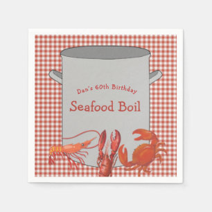 Serviette En Papier Boule de fruits de mer personnalisée
