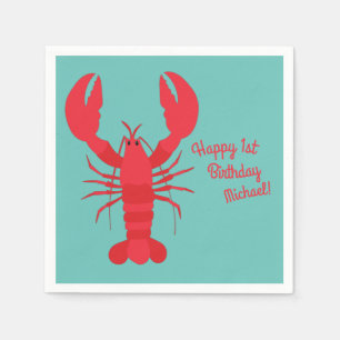 Serviette En Papier Boule de homard Anniversaire Fête Enfants mignons