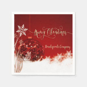 Serviette En Papier Boule de Noël élégante