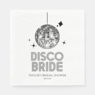 Serviette En Papier Boule disco argentée Mariée disco Enterrement de v