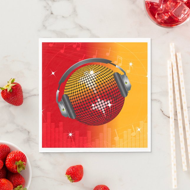 Serviette En Papier Boule Disco Étincelante (Créateur téléchargé)