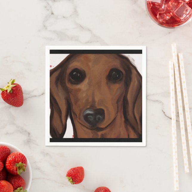 Serviette En Papier Bouledogue allemand de nain, plus communément appe (En situation)
