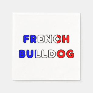 Serviette En Papier bouledogue français flg dans le nom