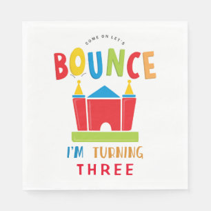 Serviette En Papier Bounce Birthday Party Napkins