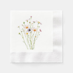 Serviette En Papier Bouquet aquarelle de fleurs sauvages