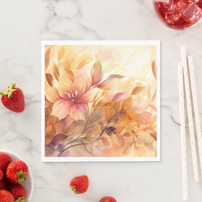 Serviette En Papier Bouquet d'Automne (En situation)