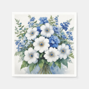 Serviette En Papier Bouquet de fleurs Elégante aquarelle