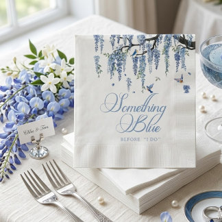 Serviette En Papier Bouquet de fleurs sauvages bleues pour la fête de 