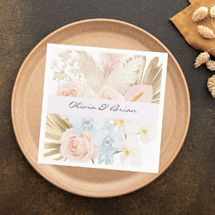 Serviette En Papier Bouquet de fleurs tropicales jolies personnalisé F