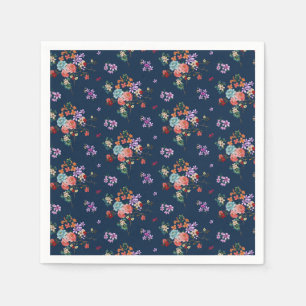 Serviette En Papier Bouquet de rose motif floral