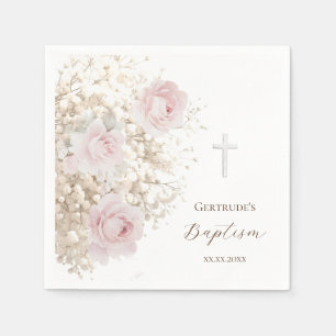Serviette En Papier Bouquet délicat de baptême