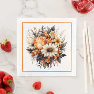 Serviette En Papier Bouquet fleuri