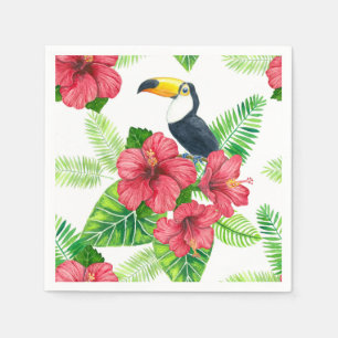 Serviette En Papier Bouquet Toucan et tropical