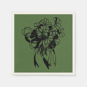 Serviette En Papier Bouquet Trèfle Irlandais St. Patrick's Day