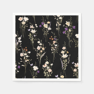 Serviette En Papier Bouquets de fleurs sauvages d'été Design abstrait