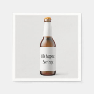 Serviette En Papier bouteille de bière avec devis