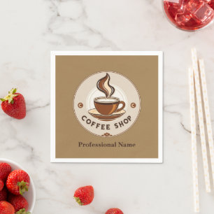 Serviette En Papier Boutique de café minimal moderne