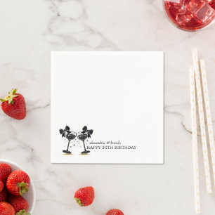 Serviette En Papier Bow Champagne