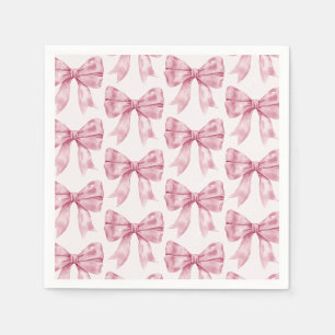 Serviette En Papier Bow rose bébé ou Fête des mariées, fête d'annivers