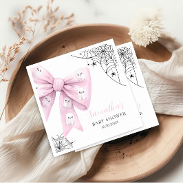Serviette En Papier Bow rose Petit Boo Baby shower d'Halloween Napkin