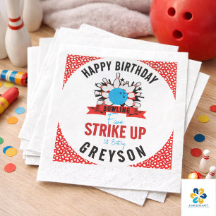 Serviette En Papier Bowl ! Fun Kids 5Anniversaire Party Bowling