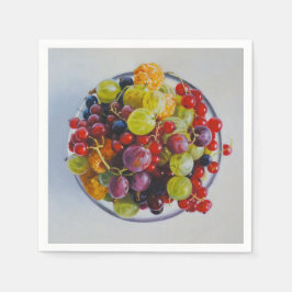 Serviette En Papier Bowl of Berries - Hyperréaliste Fruit Still Life