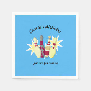 Serviette En Papier Bowling de style vintage