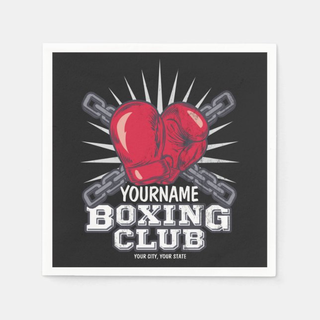 Serviette En Papier Boxer champion de course (Devant)