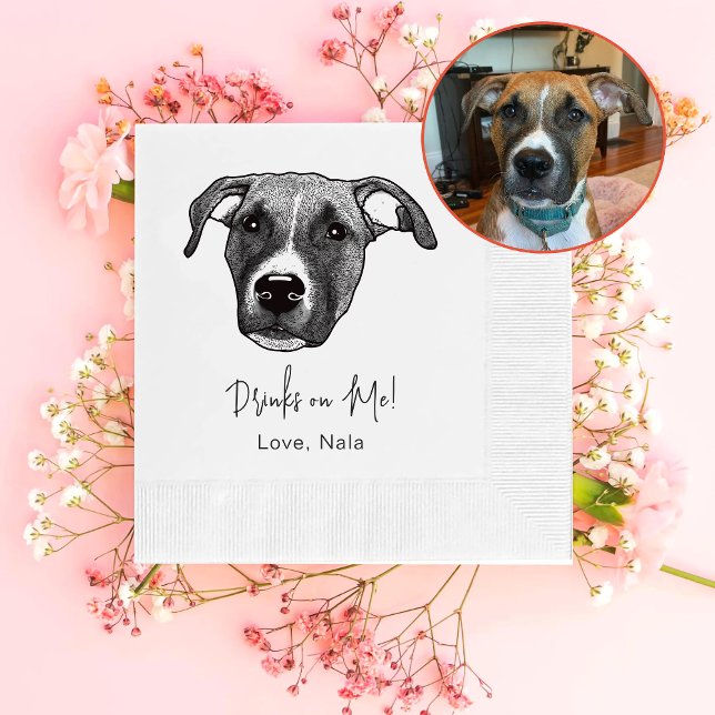 Serviette En Papier Boxer Chien Boire Personnalisé Boisson Sur Moi (Créateur téléchargé)