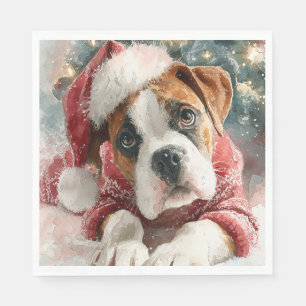 Serviette en papier Boxer Noël