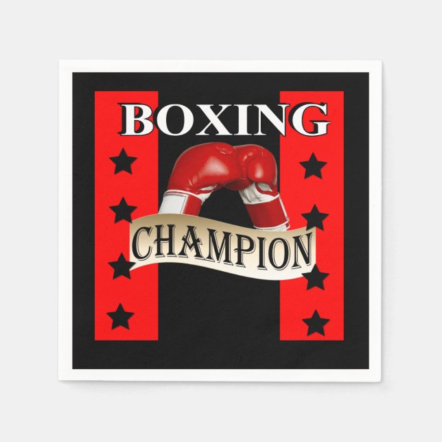 SERVIETTE EN PAPIER BOXING (Devant)