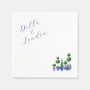 Serviette En Papier Boxwood Blue - Papier à cocktails Napkin