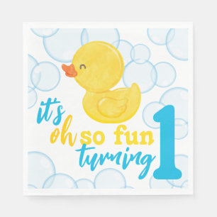 Serviette En Papier Boy Rubber Ducky Turner Un Premier Anniversaire