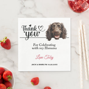 Serviette En Papier Boykin Spaniel chien Mariage Réception