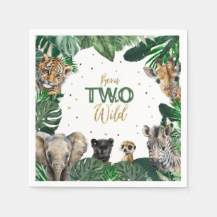 Serviette En Papier Boys Safari Deux Anniversaires Sauvages