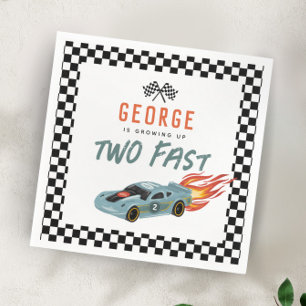 Serviette En Papier Boys Two Fast 2nd Birthday Race Car