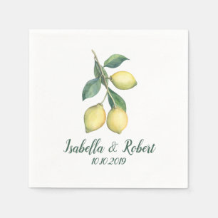 Serviette En Papier Branche du citron MARIAGE