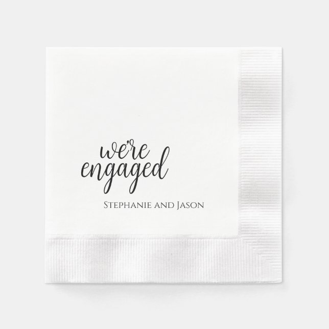 Serviette En Papier Branché Nous sommes Engagé Papier Napkin (Devant)