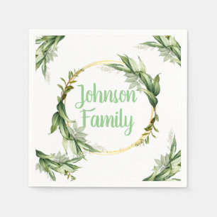 Serviette En Papier Branches d'olivier en fleurs