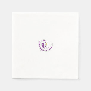 Serviette En Papier Bransoletka z serduszkiem Style, aubergine légère