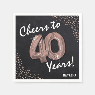 Serviette En Papier Bravo aux 40 ans ! Anniversaire 40 ans