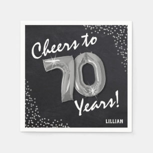 Serviette En Papier Bravo aux 70 ans ! Anniversaire 70 ans