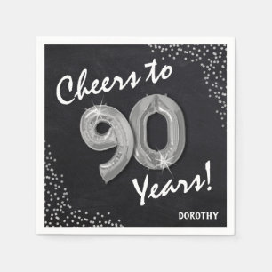 Serviette En Papier Bravo aux 90 ans ! Anniversaire 90 ans