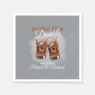 Serviette En Papier Bravo en faire une double fête Whiskey Glass