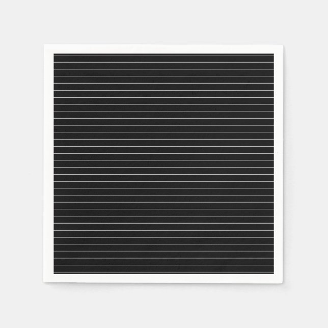 Serviette En Papier Brayures blanches noires motif moderne (Devant)